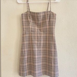 Wilfred aritzia new classic plaid mini dress
